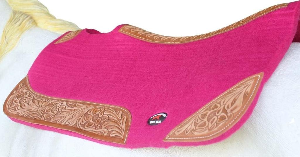 Contoured Wool Felt Moisture Wicking Saddle Pad J9922