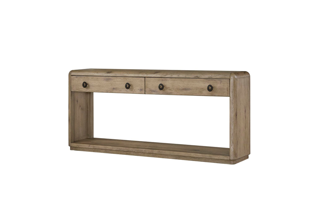 Oak Console Table with Drawers and Storage T6198