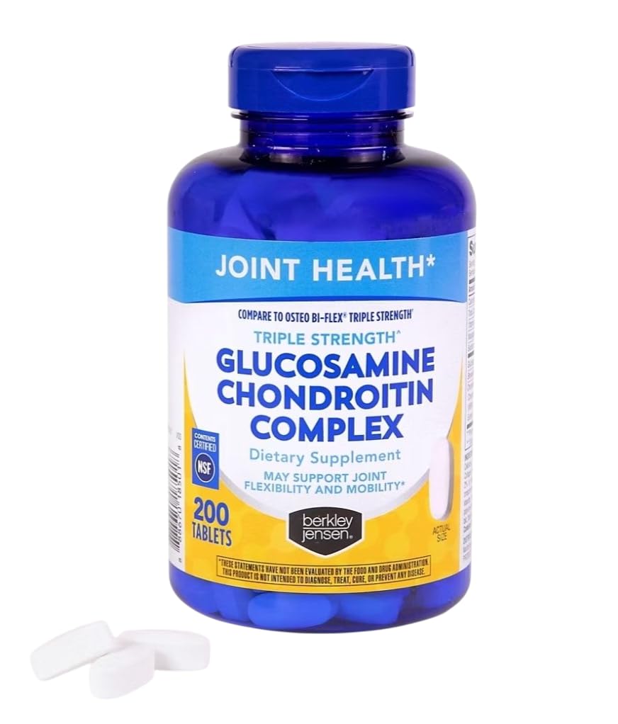 Triple Strength Glucosamine Chondroitin MSM Boswellia Complex 2703 mg Joint Support Supplement 200 Tablets V56852