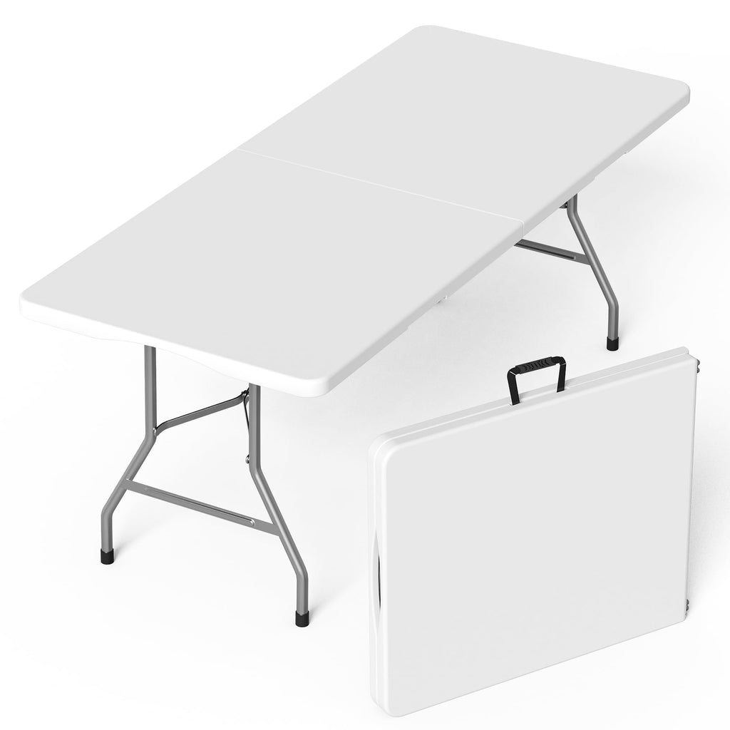 6 Foot Folding Plastic Table Heavy Duty HDPE R502