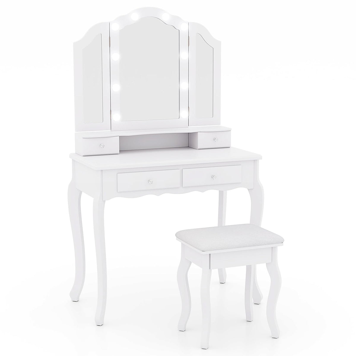 Vanity Desk with Lighted Mirror V97763