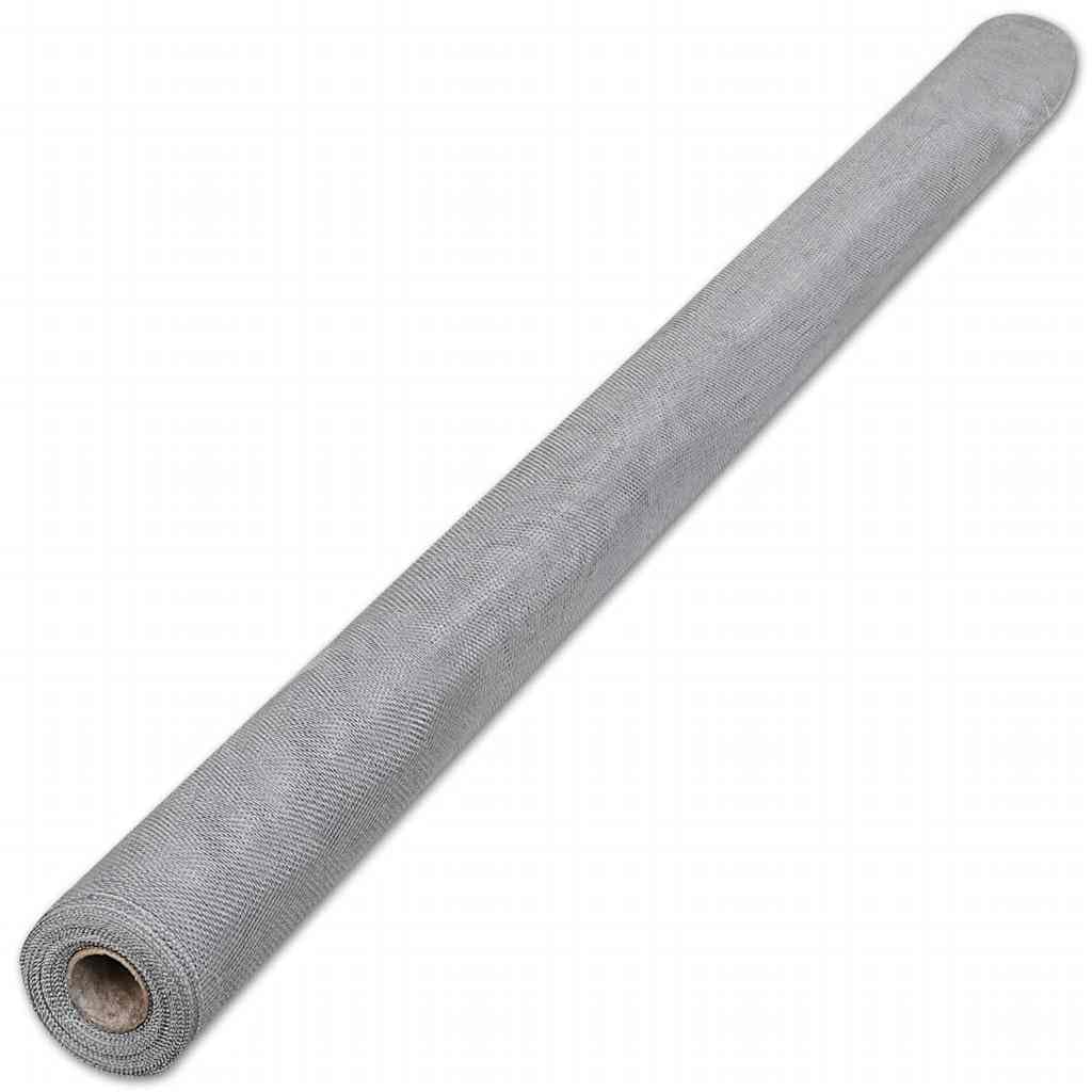 Aluminum Mesh Screen 39.4x196.9 in Silver D953