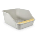 High Sides Open Top Cat Litter Box with Low Entry D214