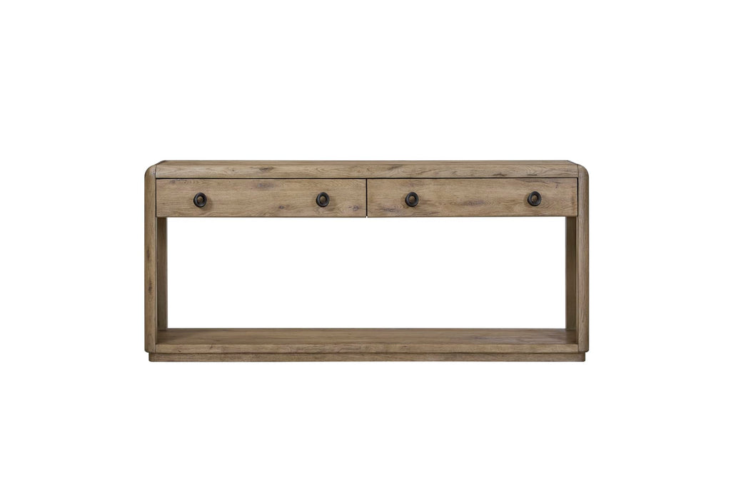 Oak Console Table with Drawers and Storage T6198