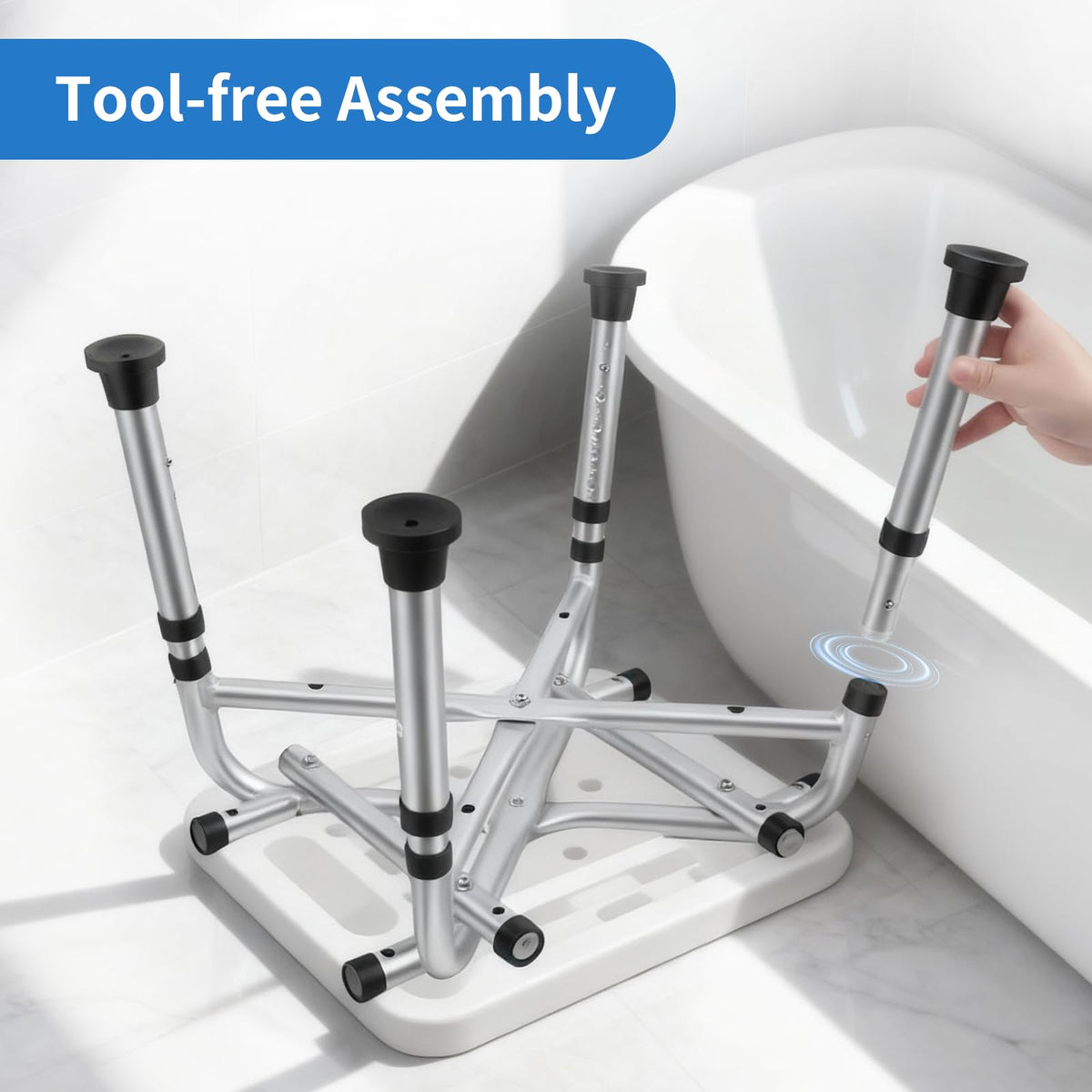 Heavy Duty Shower Chair with Arms and Back Z383