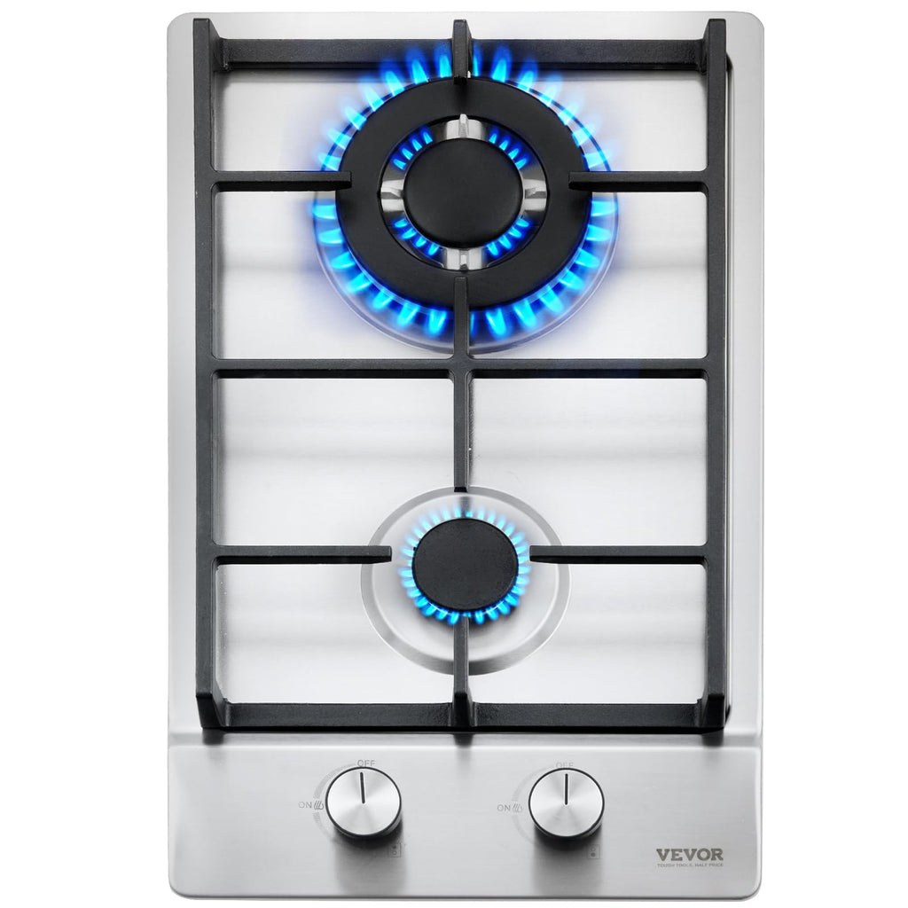12 inch 2 Burners Stainless Steel Gas Cooktop J52928