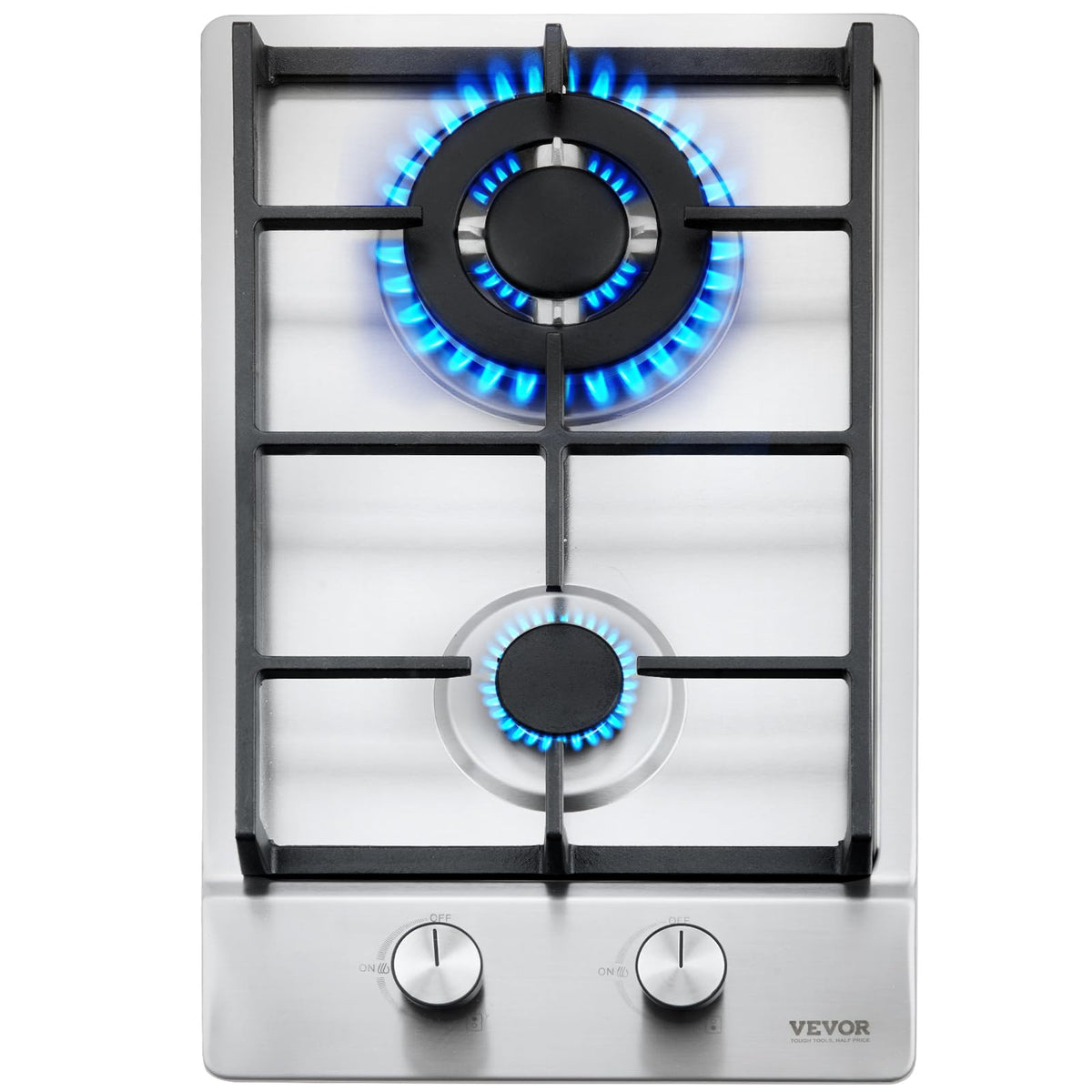 12 inch 2 Burners Stainless Steel Gas Cooktop J52928