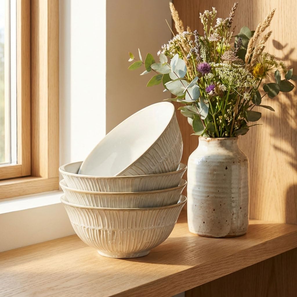 27.1 oz Ceramic Soup Bowls Set of 4 K120181