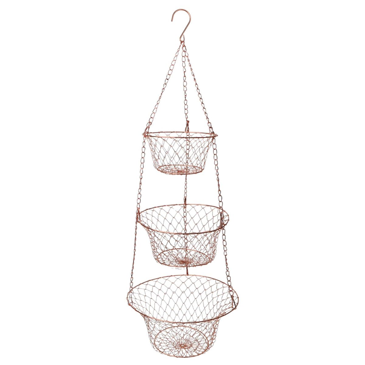 3 Tier Heavy Duty Wire Fruit and Vegetable Basket with Hooks C428