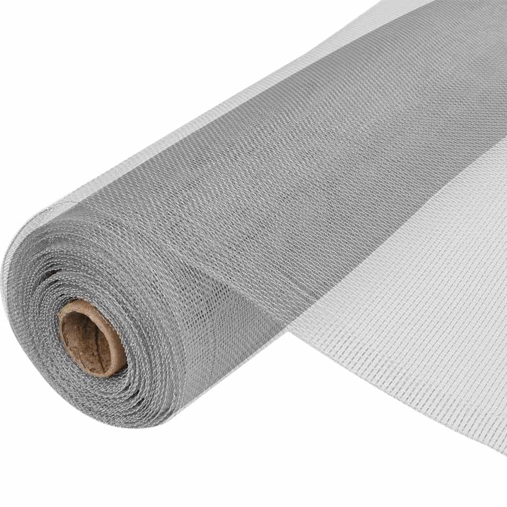 Aluminum Mesh Screen 39.4x196.9 in Silver D953