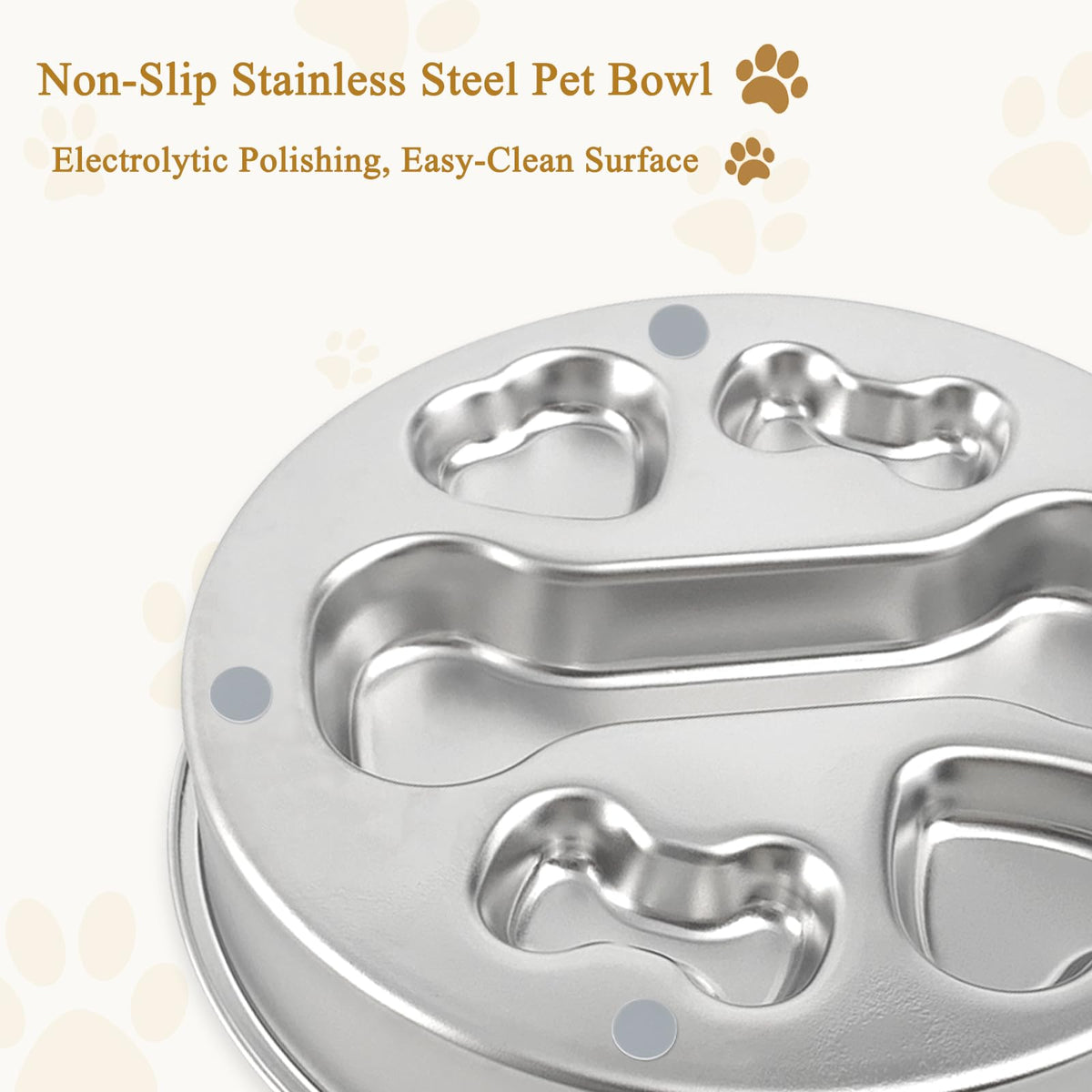 Stainless Steel Slow Feeder Dog Bowls W120799