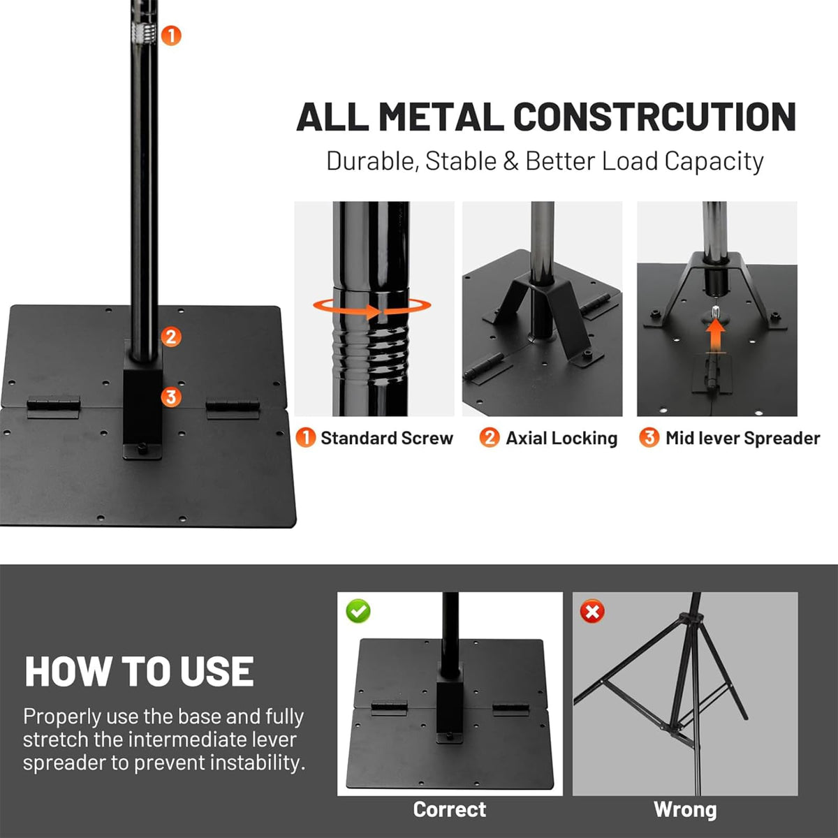 10x10ft Adjustable Heavy Duty Pipe and Drape Backdrop Stand C803