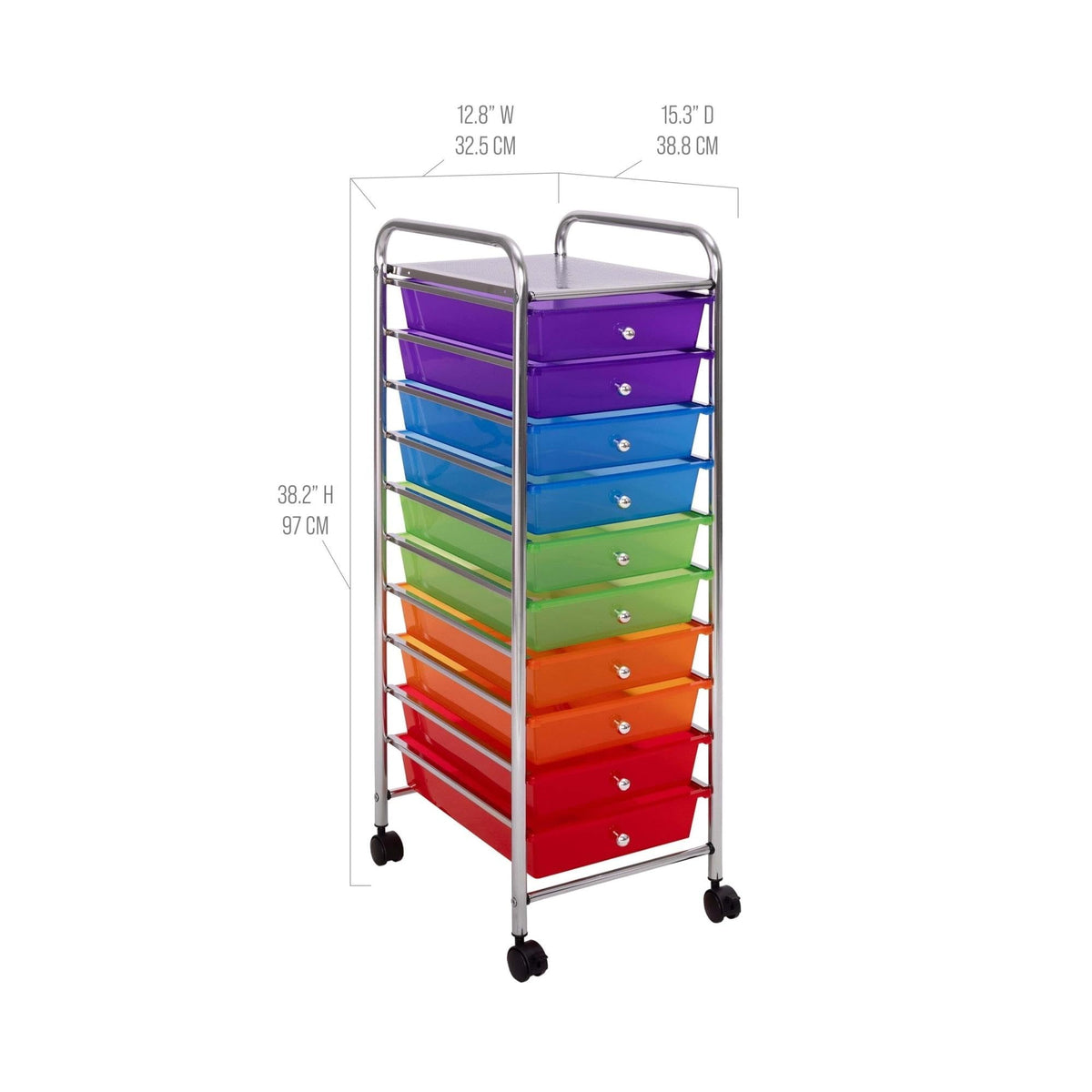 10 Drawer Rolling Storage Cart with Wheels I86576
