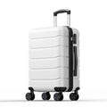 20 Inch White Hard Shell Carry on Luggage D690