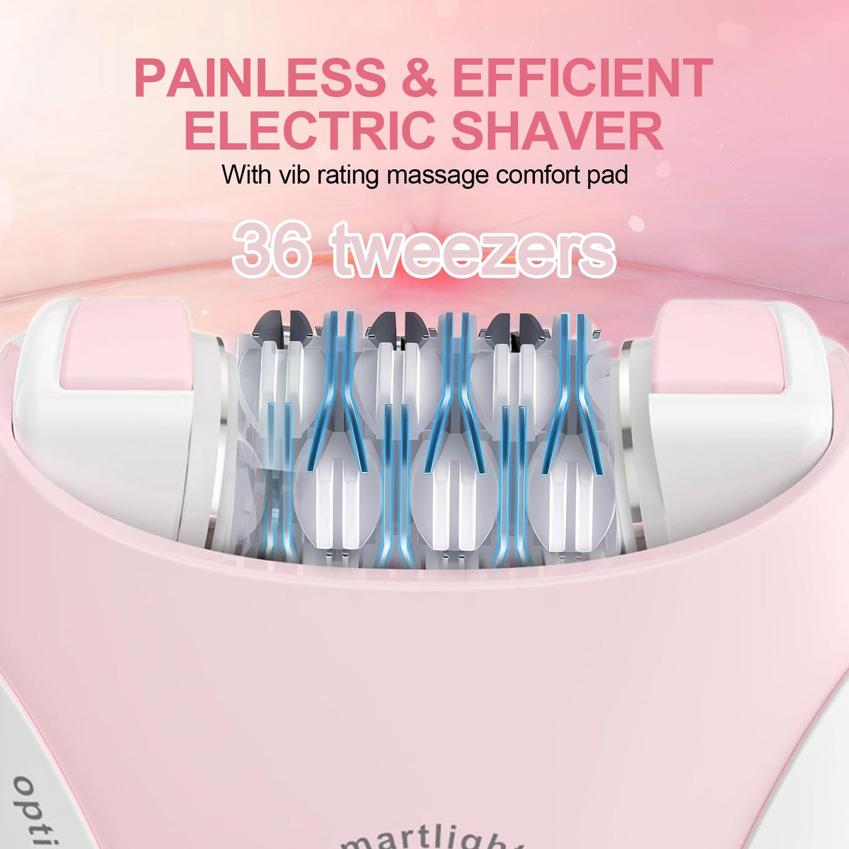 2 Speeds Rechargeable Epilator with LED Light W277819
