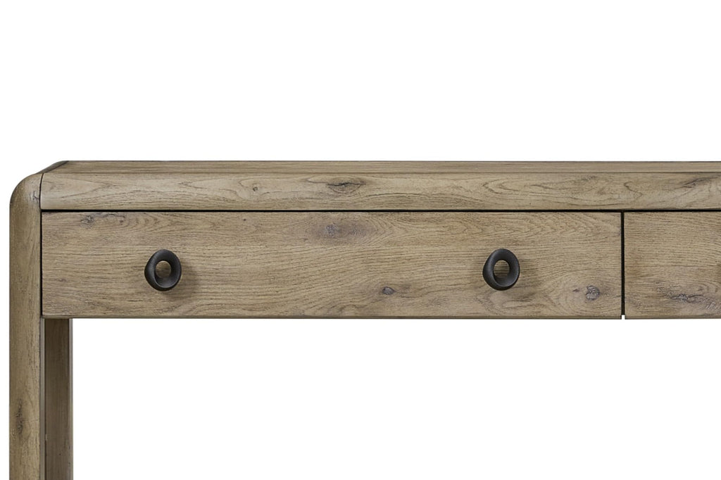 Oak Console Table with Drawers and Storage T6198