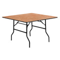 4 ft Wood Folding Square Banquet Table O701