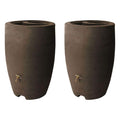 50 Gallon Plastic Rain Barrel 2 Pack E149