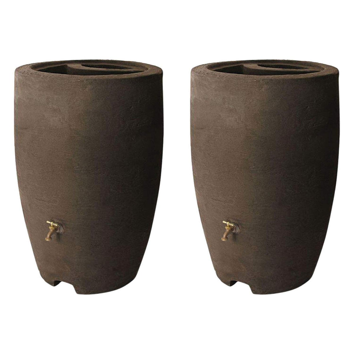50 Gallon Plastic Rain Barrel 2 Pack E149