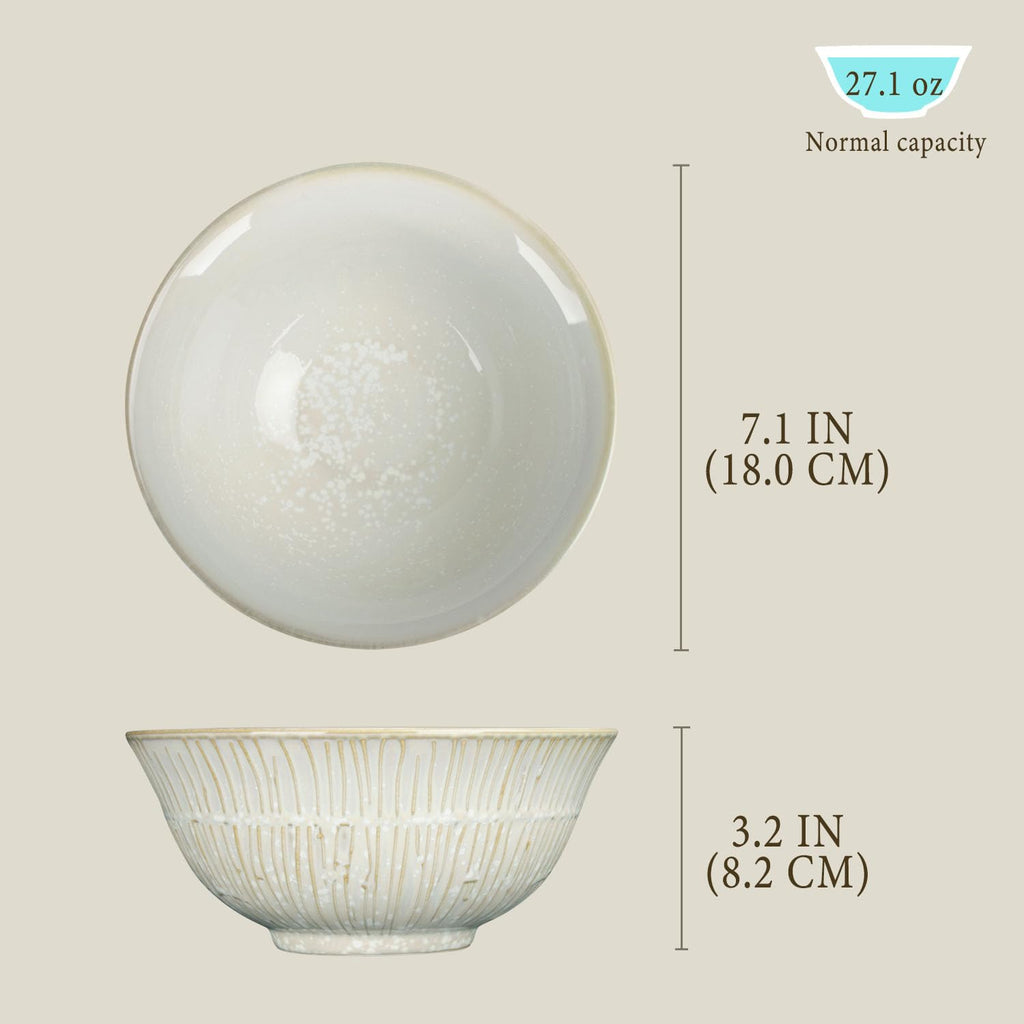 27.1 oz Ceramic Soup Bowls Set of 4 K120181