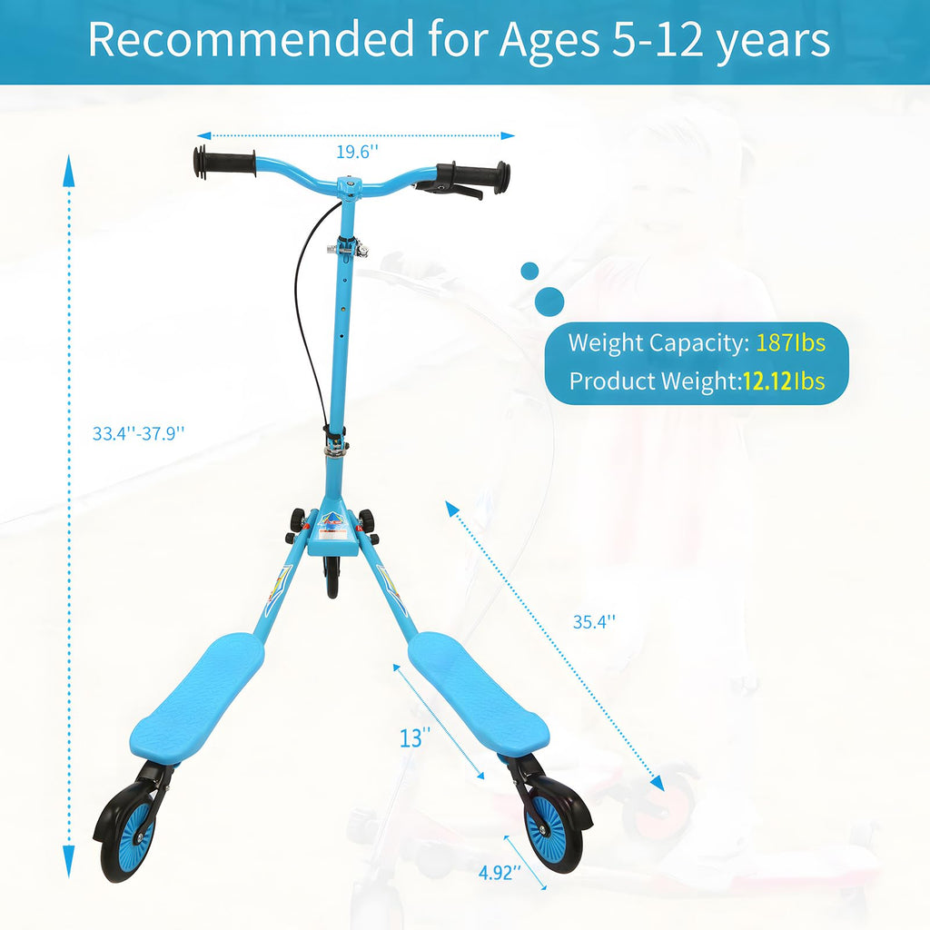 3 Wheels Drifting Scooter with Adjustable Height & Foldable H9968