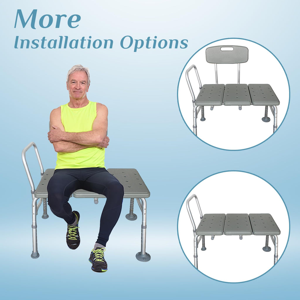 Tub Transfer Bench with Backrest and Armrest W50810