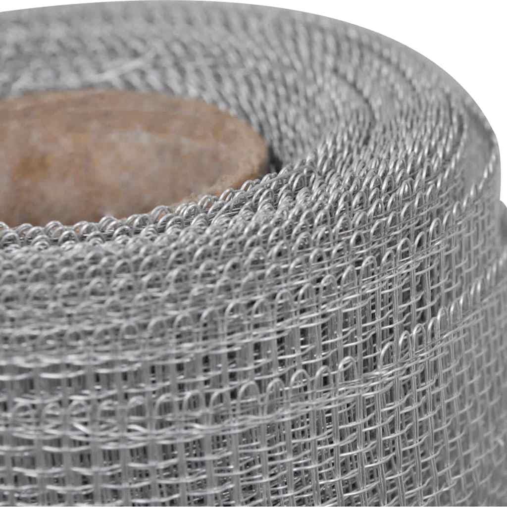 Aluminum Mesh Screen 39.4x196.9 in Silver D953
