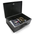 Black Steel Safe Box with Keys Y12085