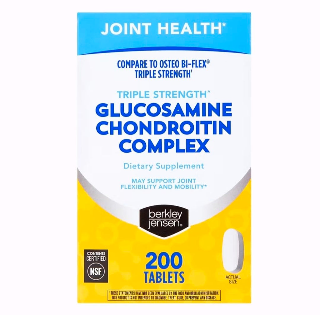 Triple Strength Glucosamine Chondroitin MSM Boswellia Complex 2703 mg Joint Support Supplement 200 Tablets V56852