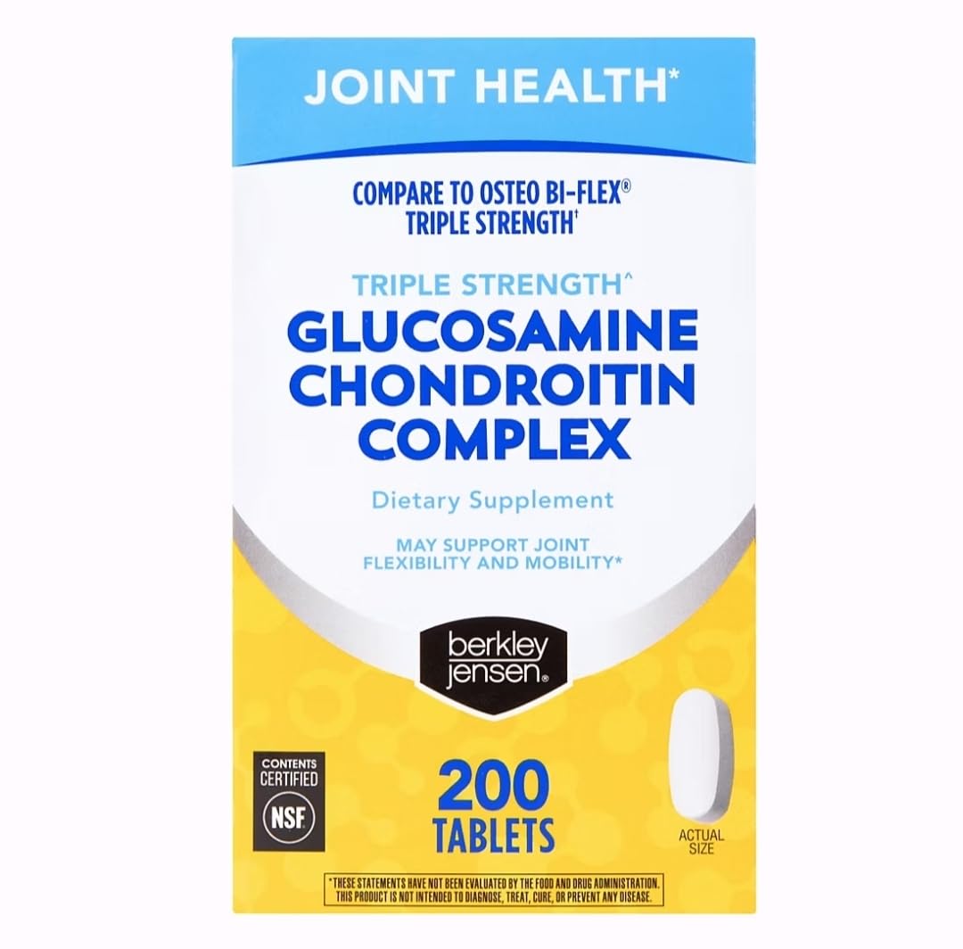 Triple Strength Glucosamine Chondroitin MSM Boswellia Complex 2703 mg Joint Support Supplement 200 Tablets V56852