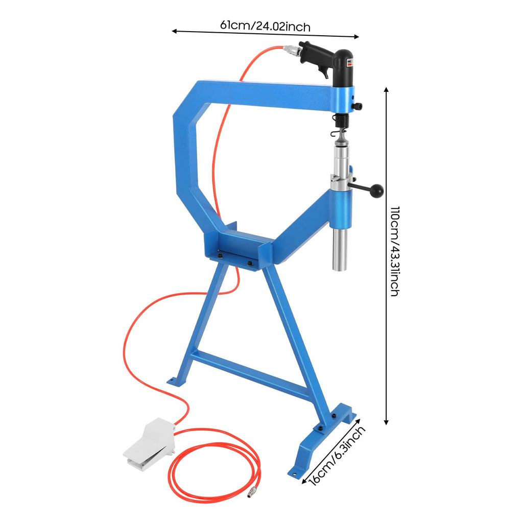 Pneumatic Planishing Hammer Metal Shrinker Stretcher with Stand & Pedal Y282
