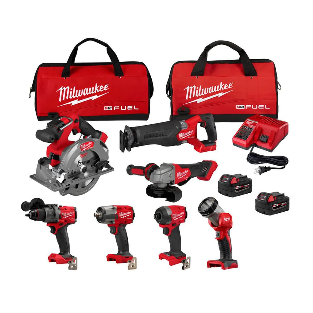 18-Volt Lithium-Ion Brushless Cordless Combo Kit with Two 5.0 Ah Batteries (7-Tool) V26082
