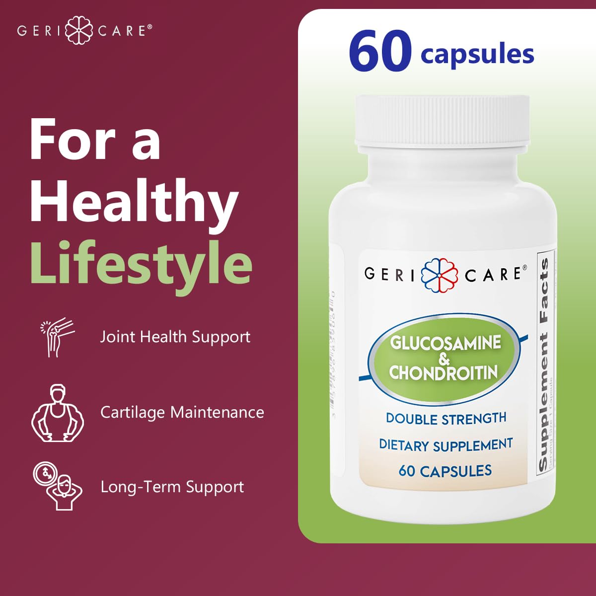 Glucosamine HCl 500 mg Chondroitin Sulfate 400 mg Capsules 60 Count G929247