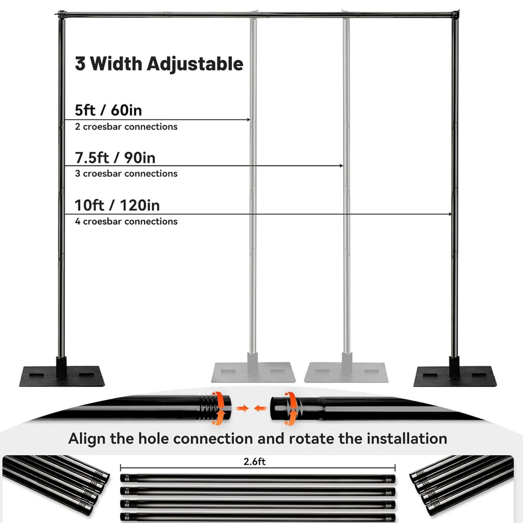 10x10ft Adjustable Heavy Duty Pipe and Drape Backdrop Stand C803