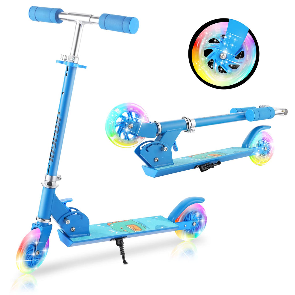 Pink 2 Wheel Kids Scooter with LED Light Up Wheels E2508