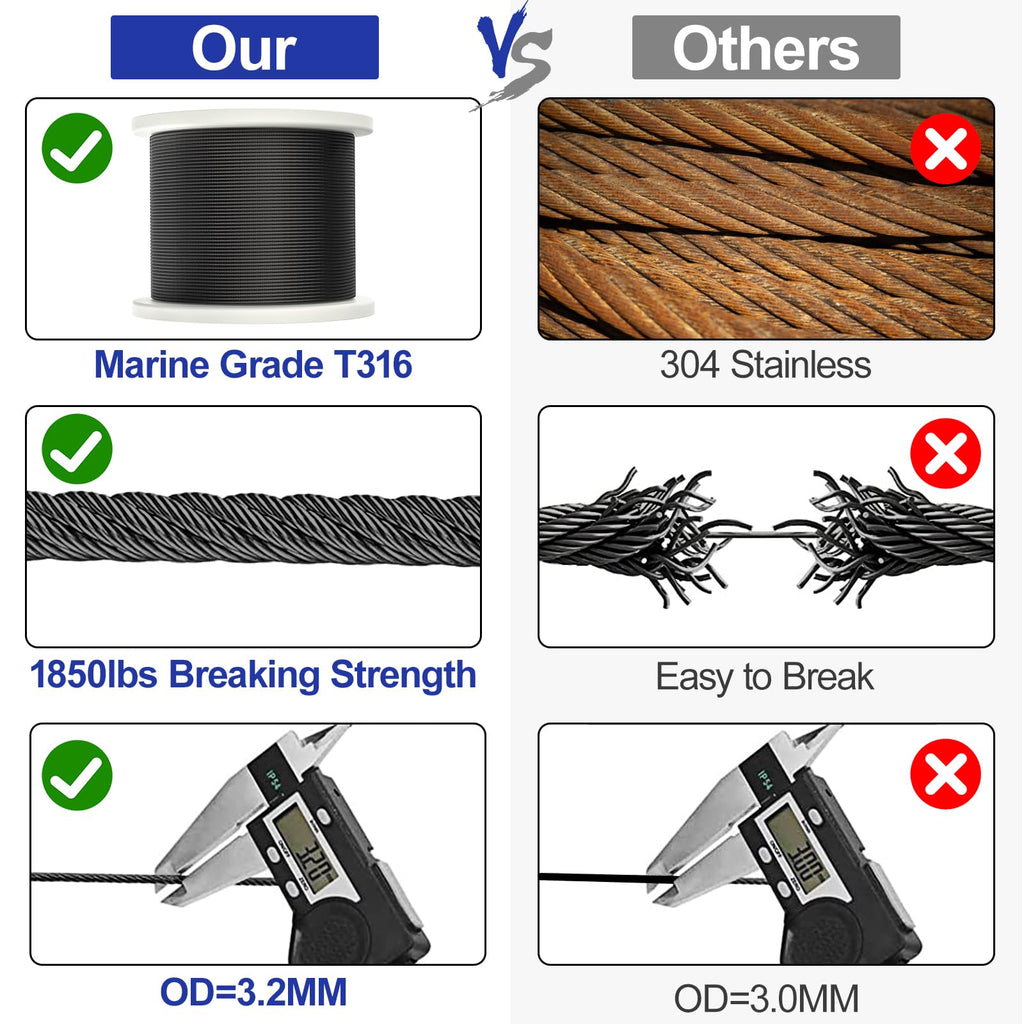 Black Cable Railing Kit F32586