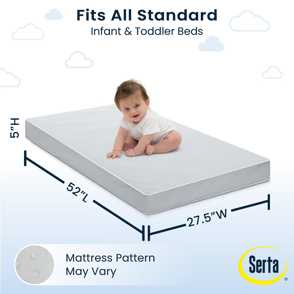 Waterproof Hypoallergenic Crib and Toddler Mattress S385101