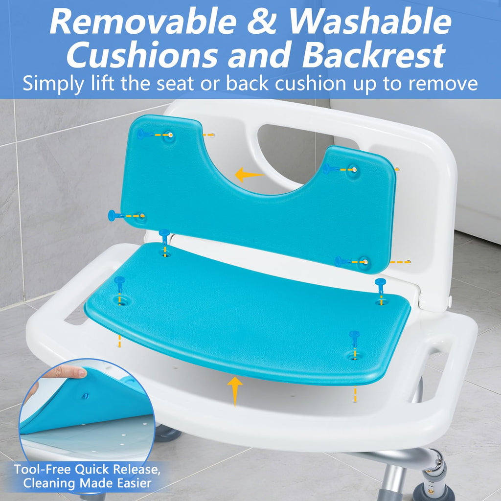 Folding Shower Chair with EVA Padded Seat B586098