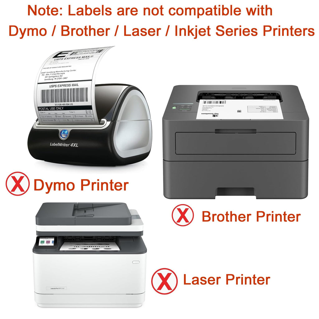 4"x 6" Direct Thermal Labels, 4 Rolls, 4000 Labels D712576