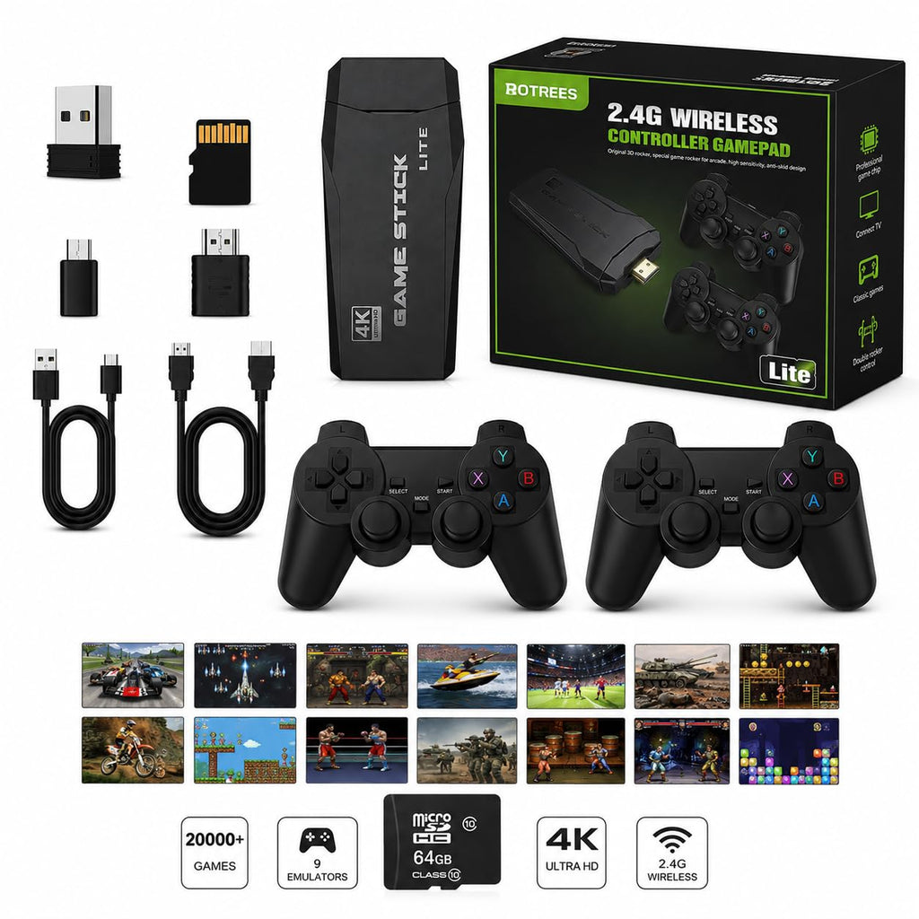 Retro Gaming Console 4K HDMI with 20,000+ Built-in Classic Video Games K35059