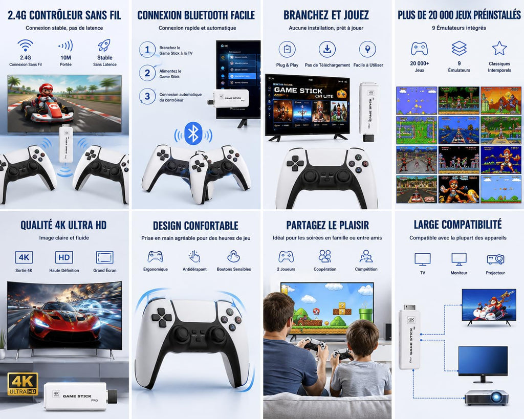 Retro Gaming Console 4K HDMI with 20,000+ Built-in Classic Video Games K35059