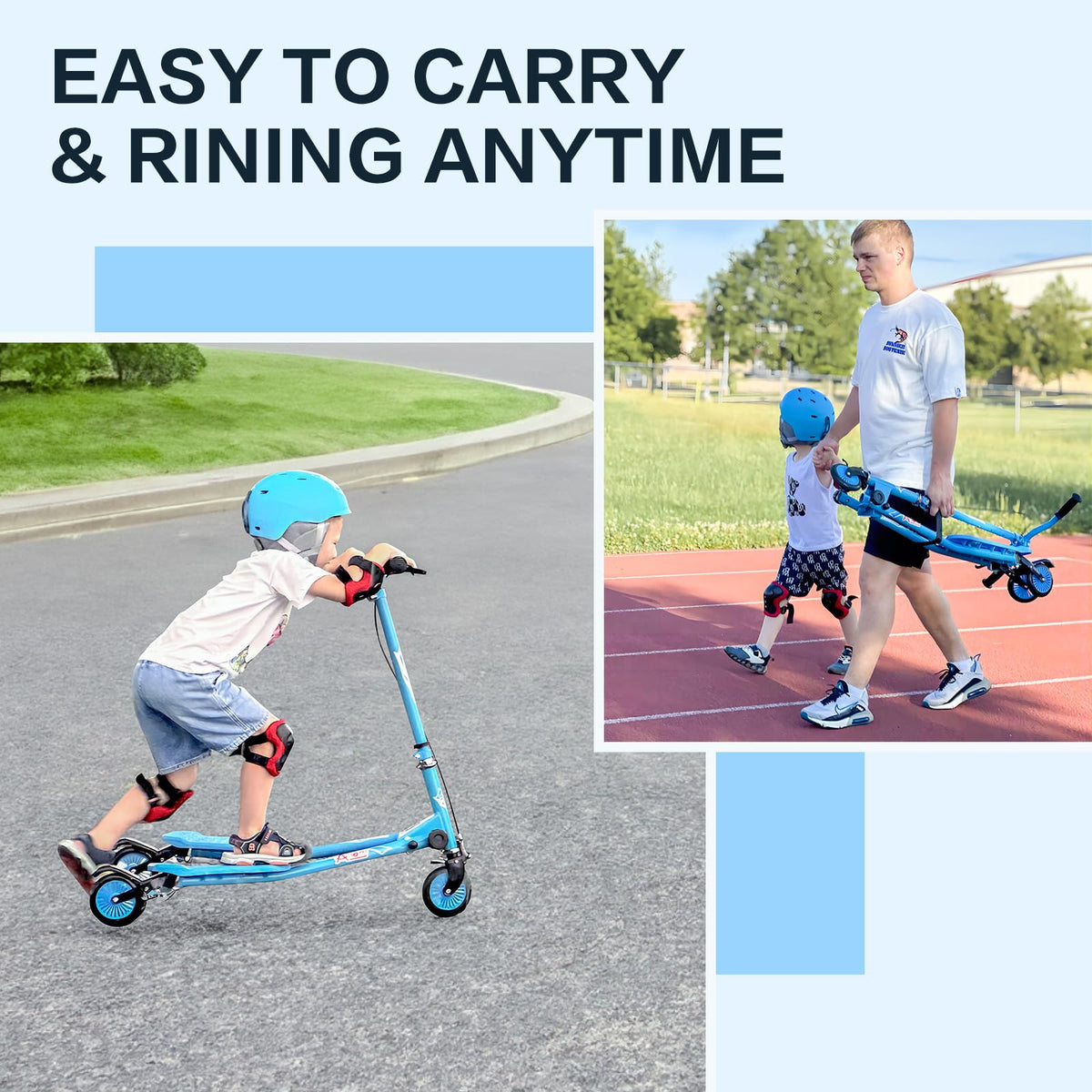 3 Wheels Drifting Scooter with Adjustable Height & Foldable H9968