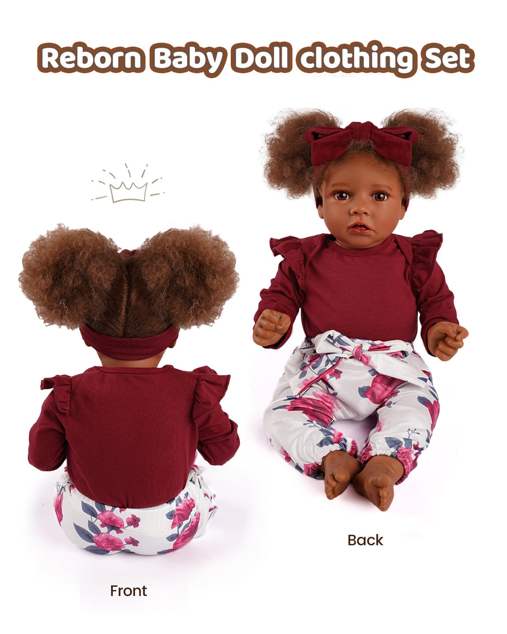 3 Pcs Baby Doll Clothes for 17-22 Inch Dolls Z347