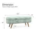 Cyan Boucle Storage Ottoman Bench D79109