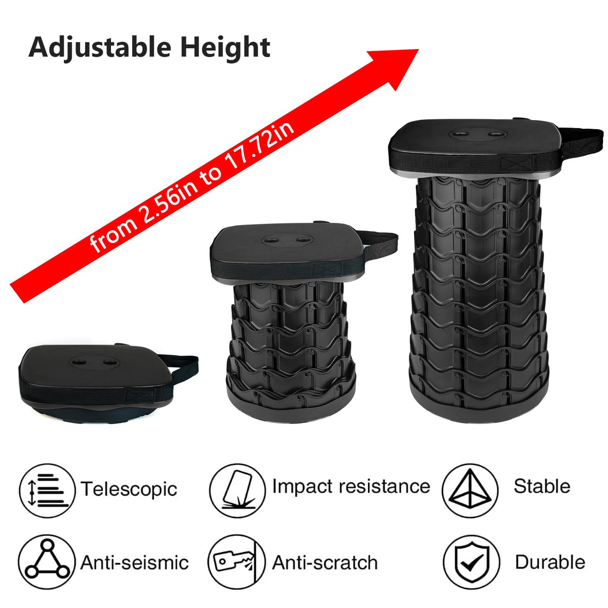 Black Folding Stool N1565