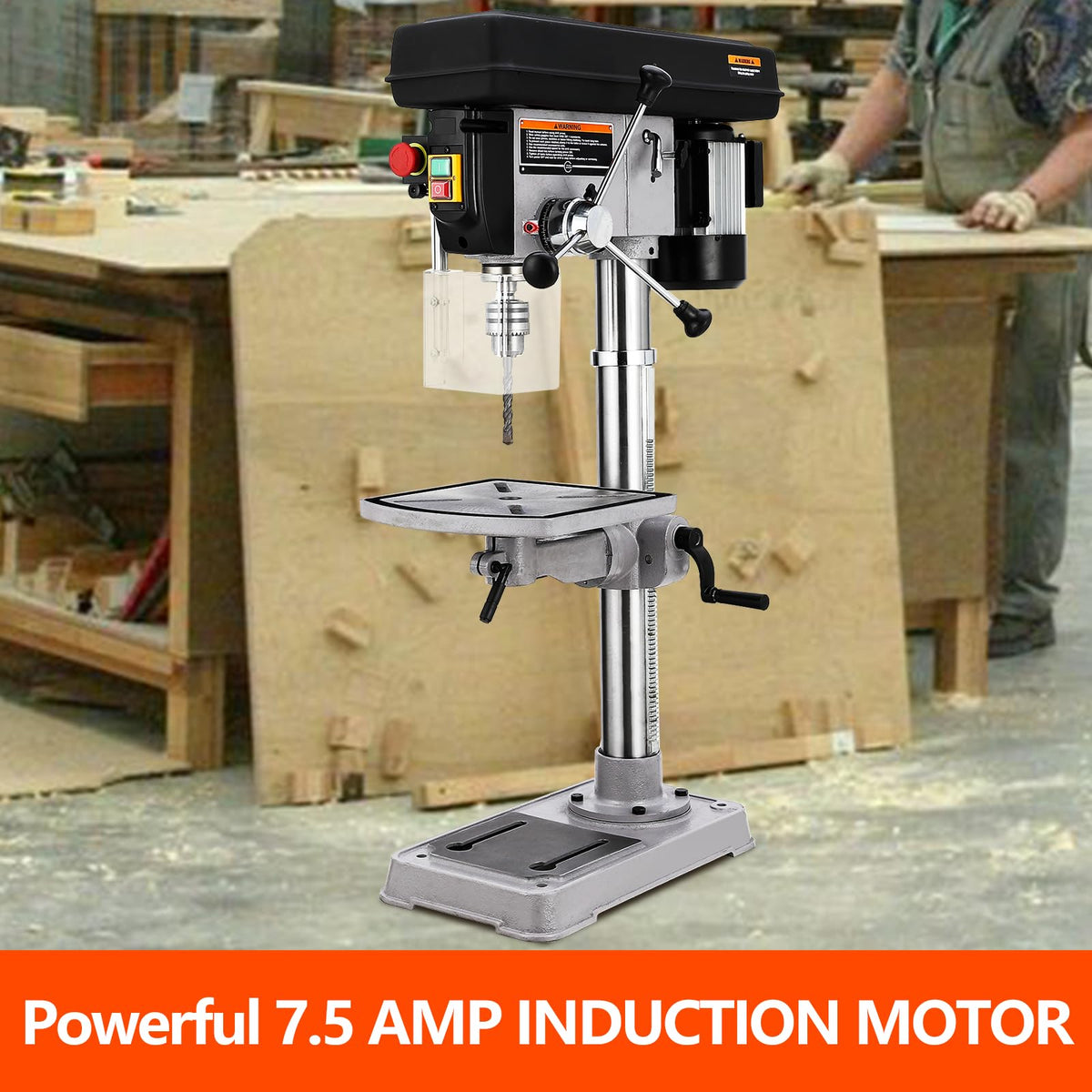 15 in Benchtop Drill Press with 7.5 Amp Variable Speed Tilting Worktable Y37862
