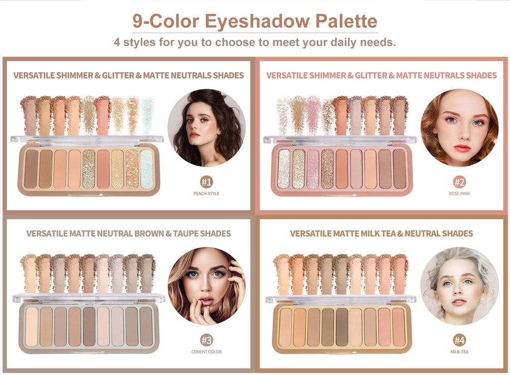 Mini Neutral Nude Matte Eyeshadow Palette C940