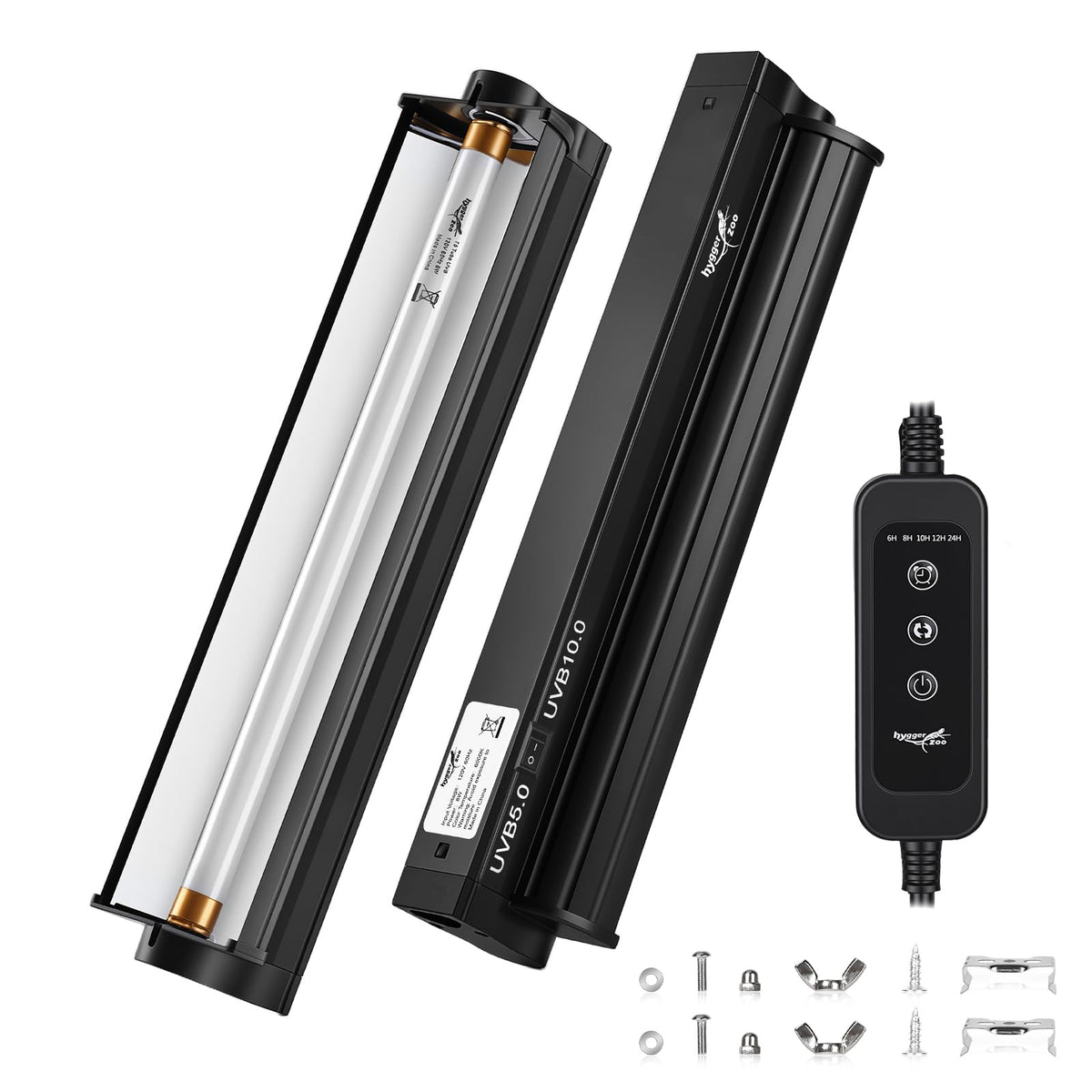 12Inch T5 UVB Reptile Light Fixture Combo Kit with Cycle Timer J535