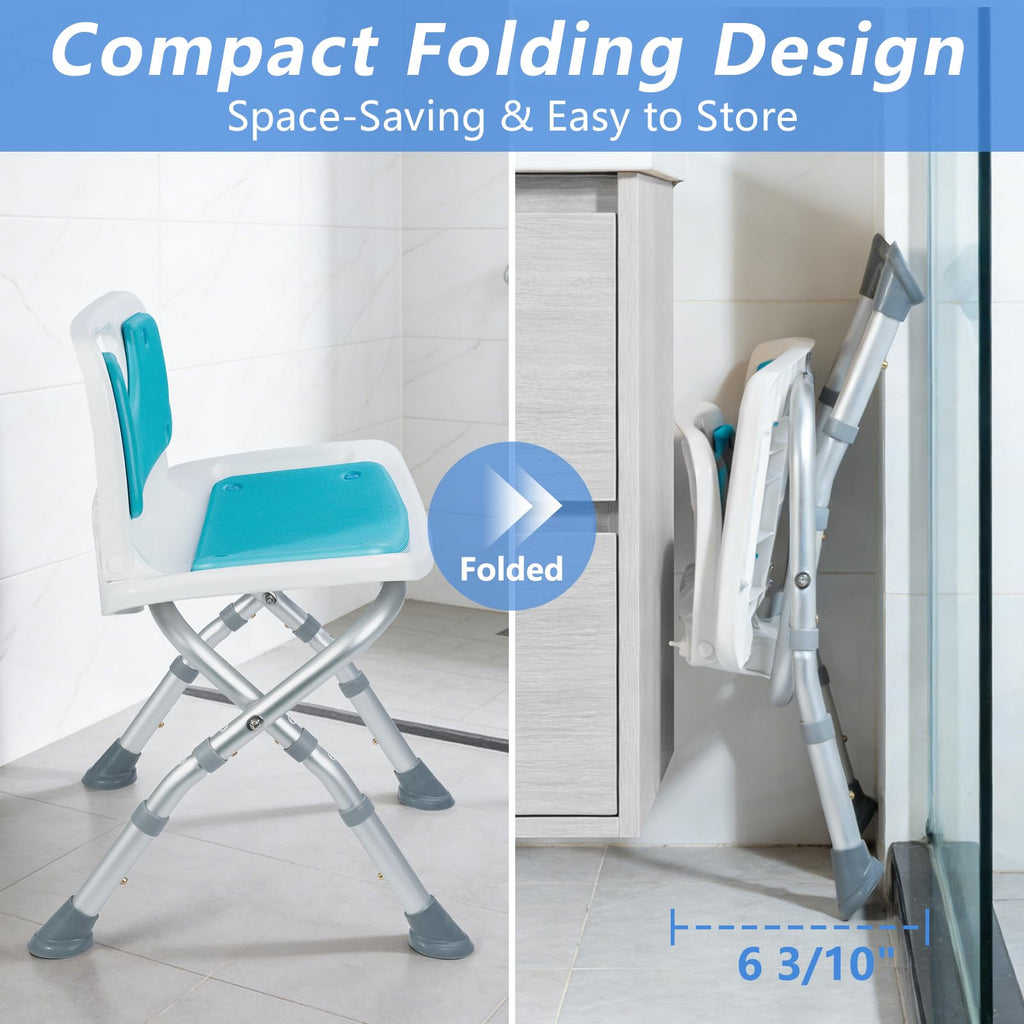 Folding Shower Chair with EVA Padded Seat B586098