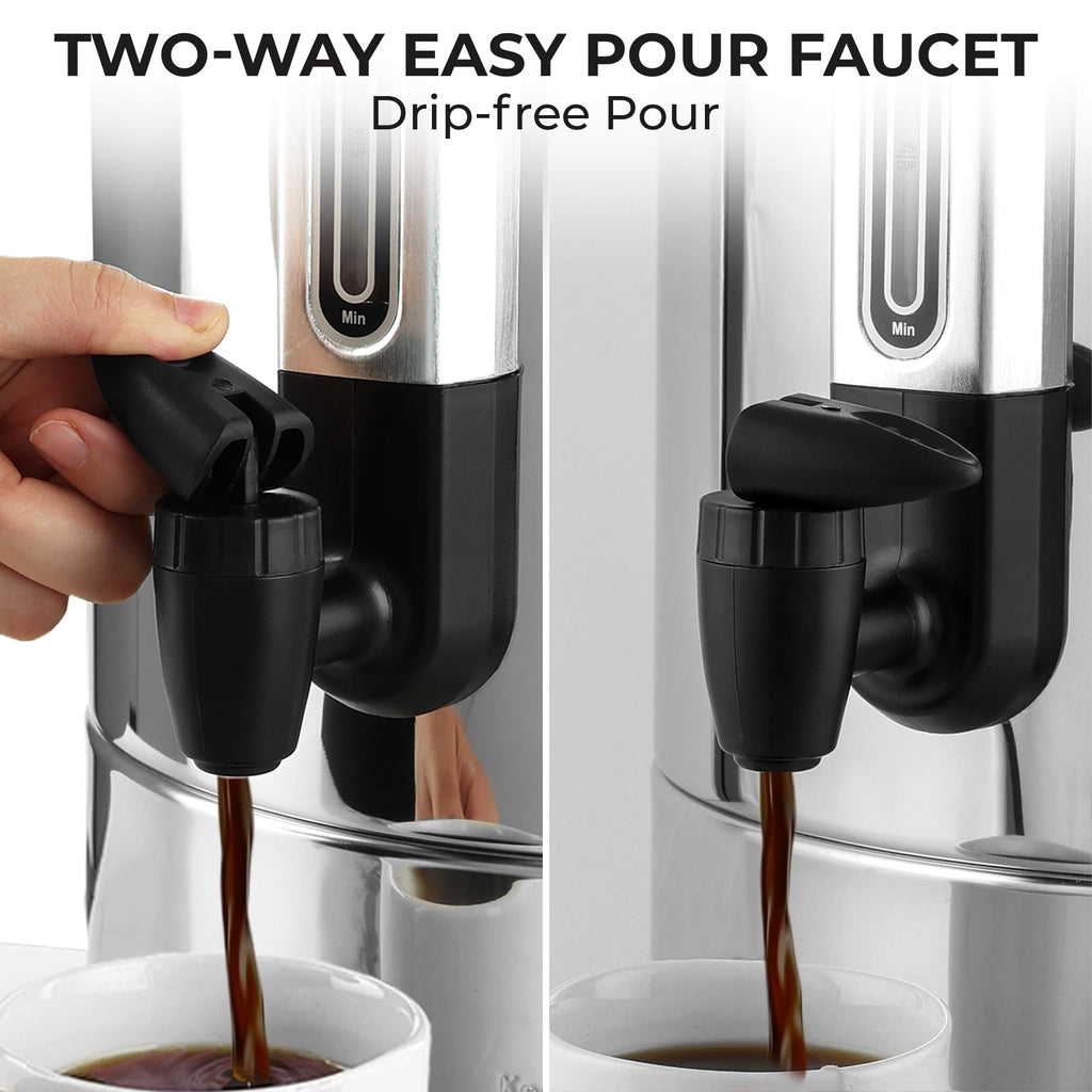 100 Cup Stainless Steel Commercial Coffee Urn W39495